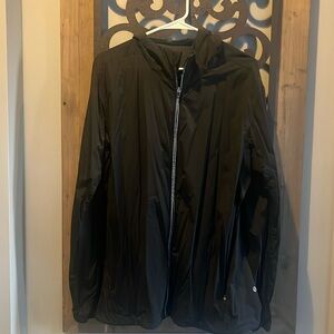 NWOT * Lululemon Black Men’s Reflective Hooded Running Jaclet. Full Zipper Large